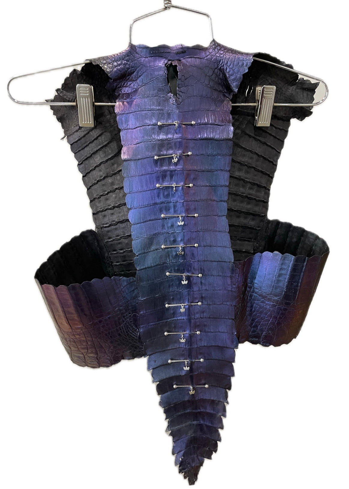 Purple Alligator Crop Vest